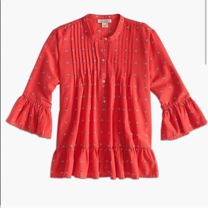 Lucky Brand 3/4 sleeve peplum top